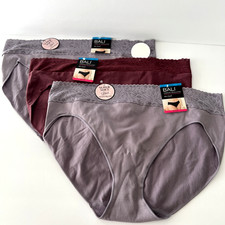 NEW Bali 3 Pack Comfort Revolution Hi-Cut Panties 2XL/9 Multi-Color DFMLHC NWT