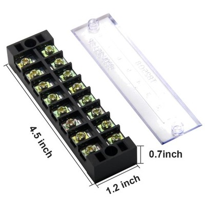 Easy Install 8 Positions Barrier Strips - Red & Black