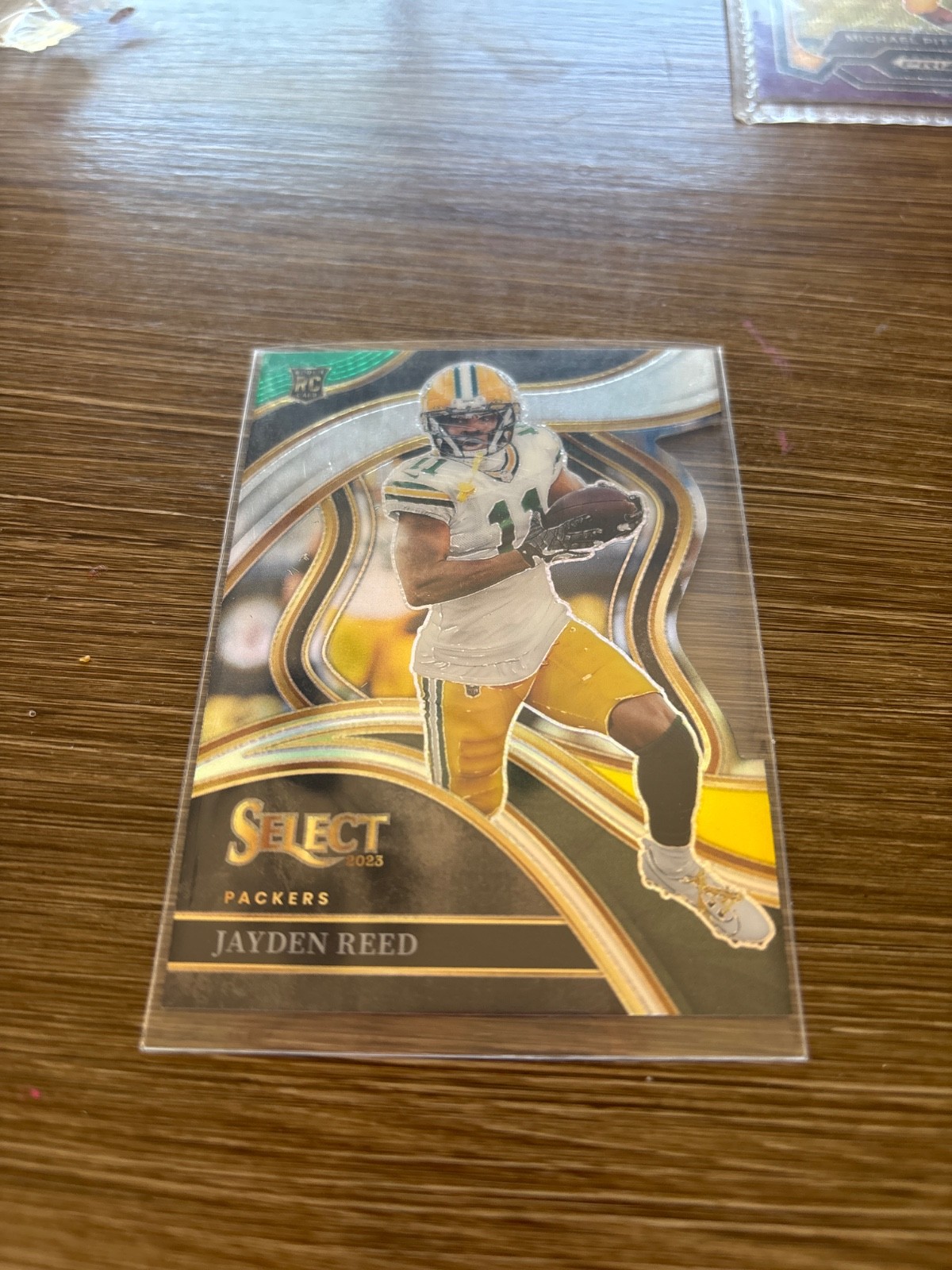 2023 Panini Select - Club Level Jayden Reed #258 Green & Yellow Prizm Die-Cut...