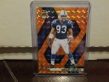 2025 Panini Mosaic Dwight Freeney Orange Mosaic /199 #185 Indianapolis Colts