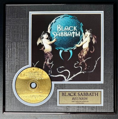 BLACK SABBATH - REUNION - vergoldete gerahmte CD RAR