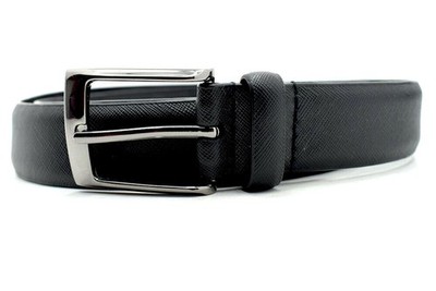Marks and Spencer M&S Klassischer Herren Ledergürtel Schwarz Größe 38-40