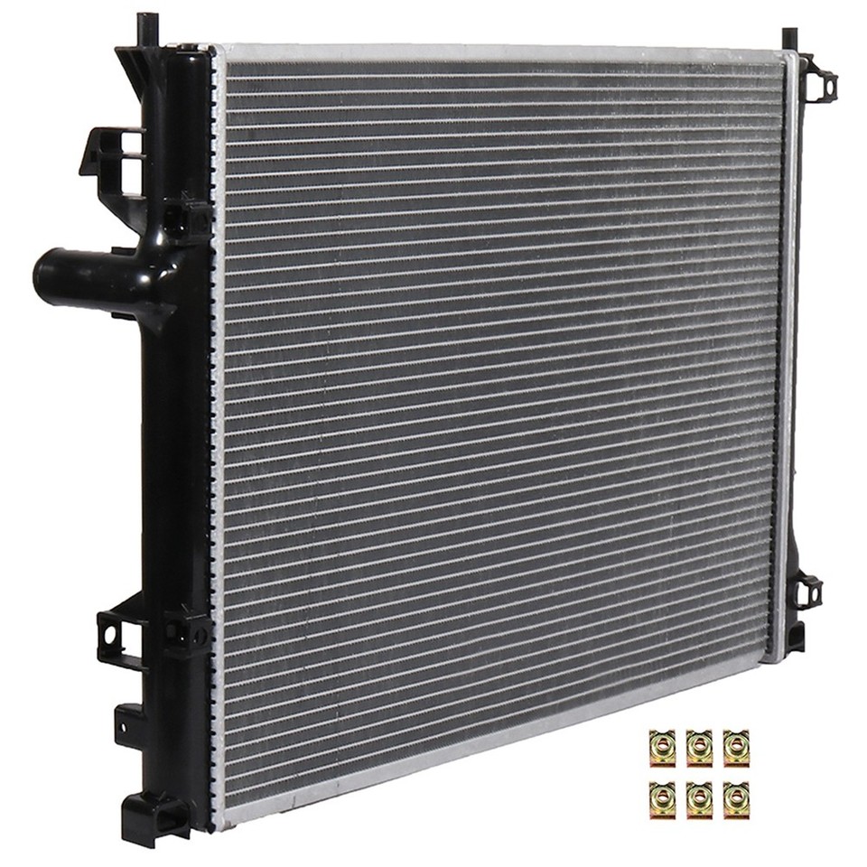 300 Radiator Aluminum Radiator & Condenser Cooling Kit For 2005-2009 Chrysler 300 ...