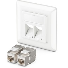deleyCON CAT 6a Keystone Dose Netzwerkdose mi...