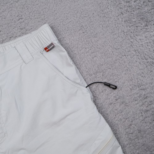 Simms Shorts Mens Medium Performance Fishing Stretch Elastic Waist Gray Nylon - Picture 13 of 22