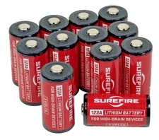 12-PACK GENUINE OEM SUREFIRE 123A LITHIUM BATTERIES for HIGH-DRAIN DEVICES 3V