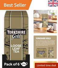 Yorkshire Gold Loose Leaf Black Tea - 1.5 kg, 6 Packs of 250 g, Daily Delight