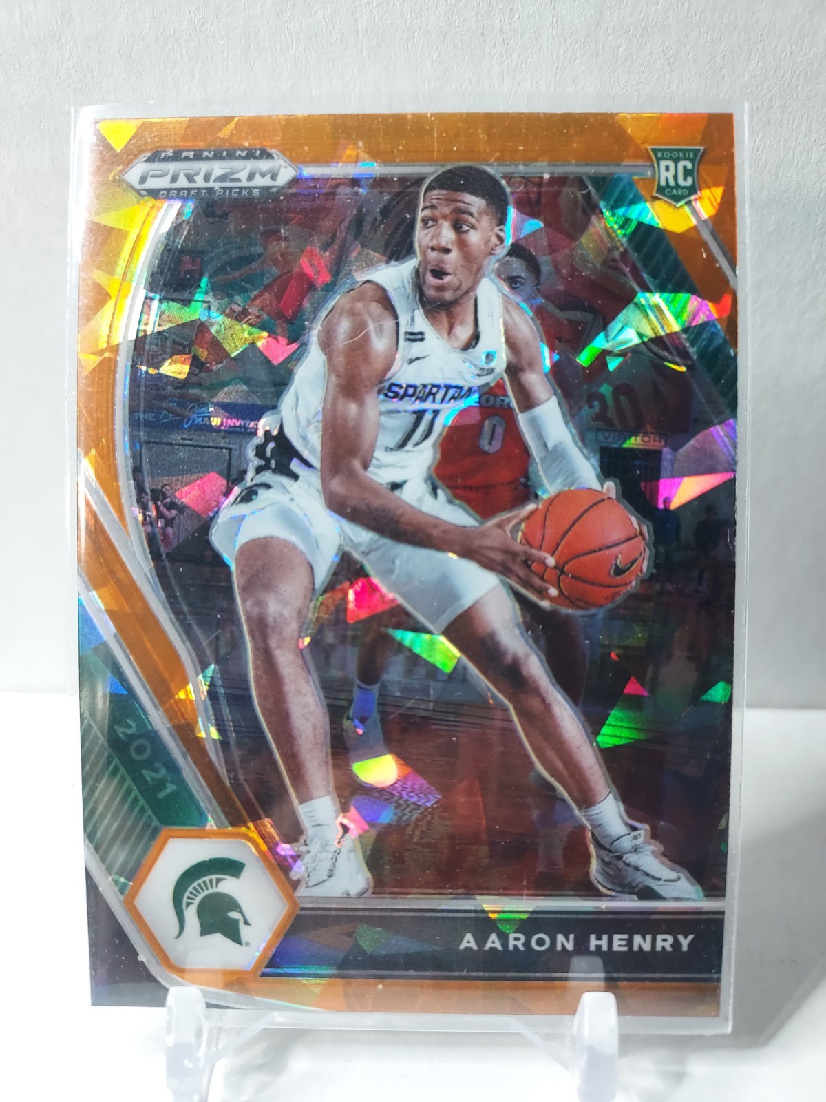 2021-22 Panini Prizm Draft Picks - Aaron Henry #48 Orange Ice Prizm (RC)
