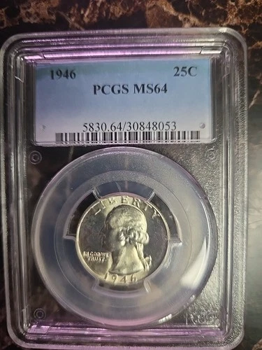 1946 Washington Silver Quarter! PCGS MS64! ENN Coins