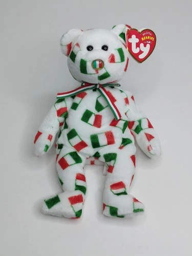 Ty Beanie Babies PIPPO Italy BEAR Flag Nose HARRODS EXCLUSIVE VTG