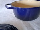 Le Creuset  4.5 Qt. Signature Round Dutch Oven Marseille/Blue Enameled w/ Lid — photo 6