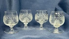 Vintage Waterford Alana Mini Cordial Cut Crystal Brandy Snifters Set Of 4