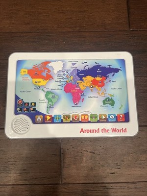Scientific Toys Around The World Map Interactive Learning System Great Condition