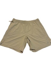 EUC Men  s GapFit Khaki Athletic Shorts Size Large with Pockets Stretch Fabric