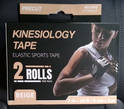 CKeep Kinesiologie Tape 2 Rollen Original beige Baumwolle elastisch Premium sportlich