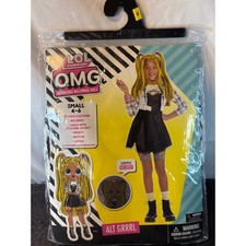 LOL Sorpresa OMG Alt Grrl Disfraz Niños Pequeño 4-6 5 piezas Conjunto Vestido Pantalones Cortos Calcetines