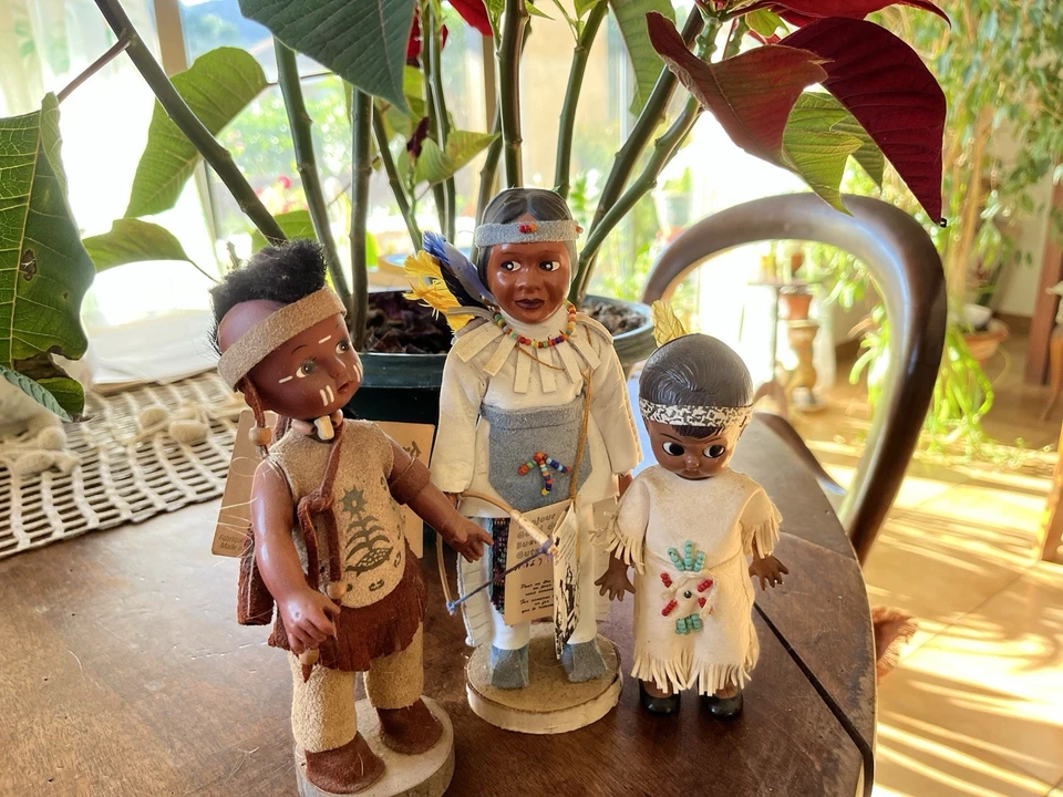 Poupées petit indiens Lot De 3adorables Poupées - Photo 1/1