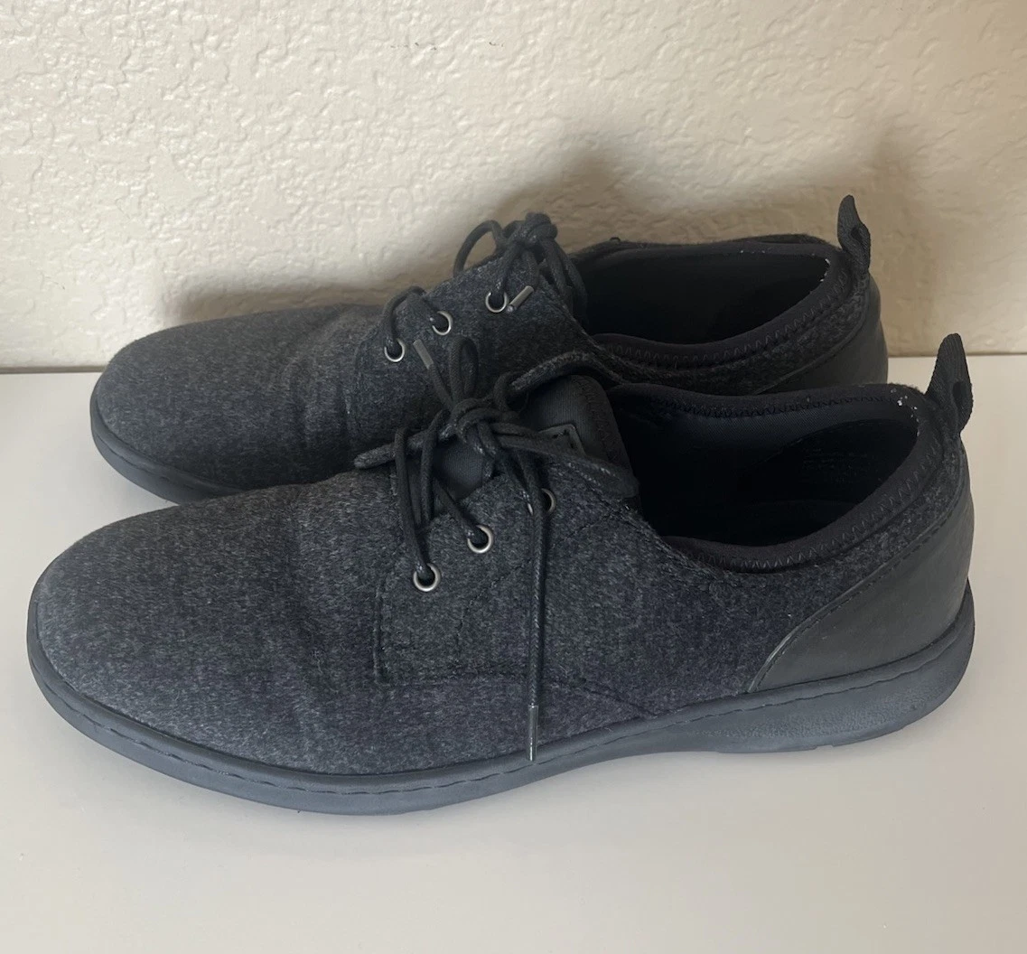Born Mens Marcus Sneaker Size 9.5 Black Wool Lace Up Casual Walking Shoe