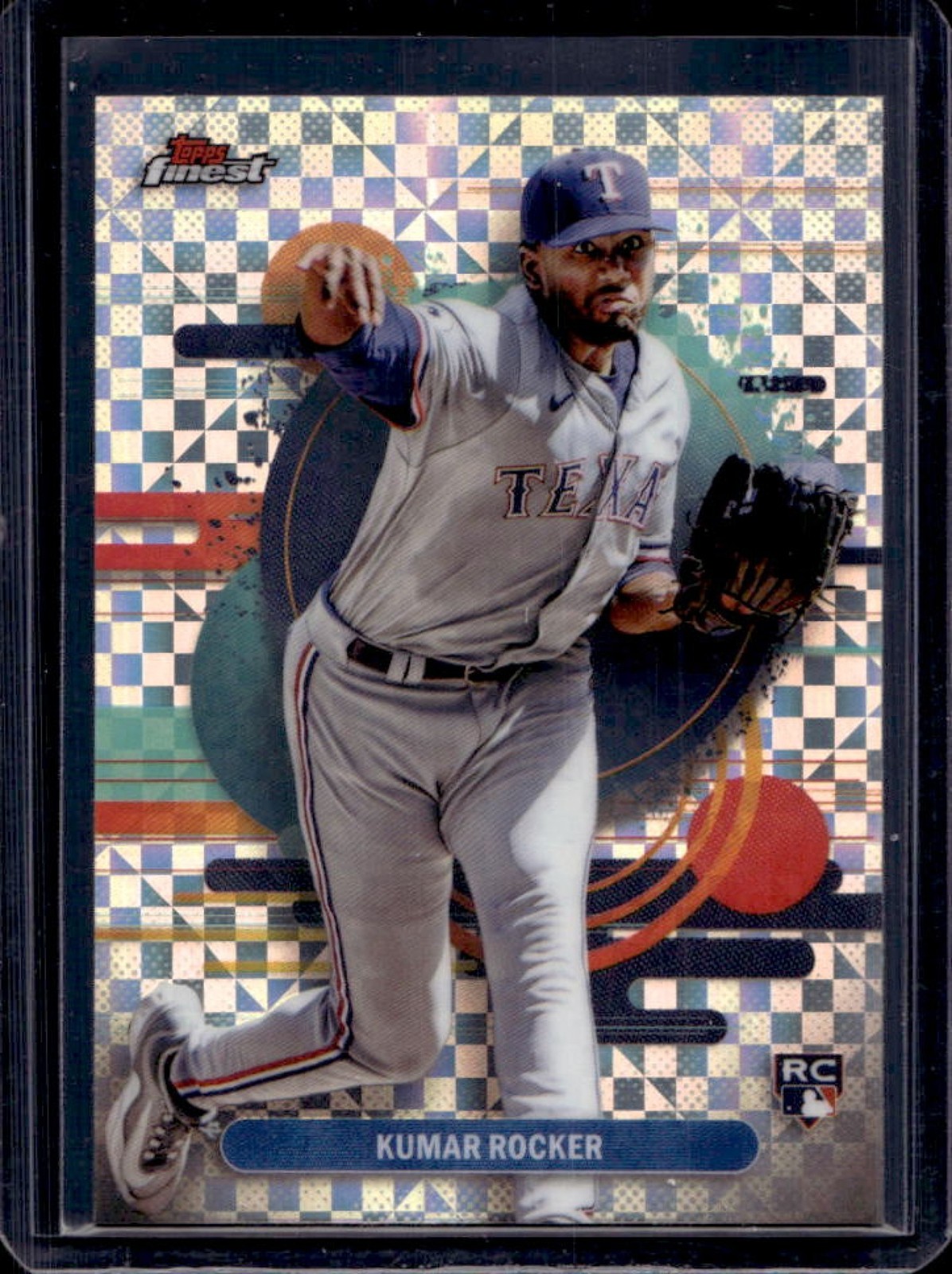 2025 Finest Kumar Rocker Uncommon RC X-Fractor Rookie #121 Rangers
