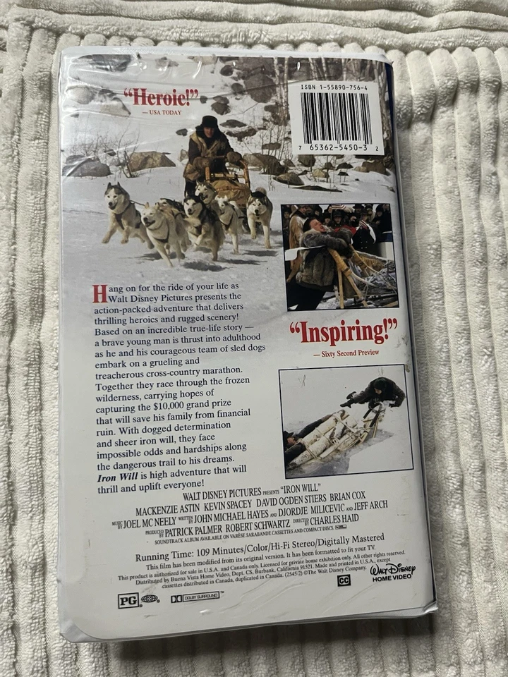 Disney’s Iron Will (VHS, 1994) Clamshell Foto 4 de 4