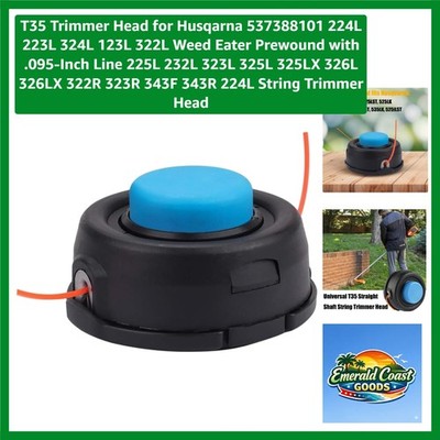 T35 Trimmer Head for Husqarna & Stihl Trimmers - Durable .095'' Pre-Wound Design
