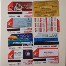 Lot 8 Rare SIP and Telecom Italy + Foreign Phone Cards - Vintage