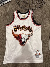 Maglia basket Brand X Chicago In Flames Skull Jordan #23 taglia small 