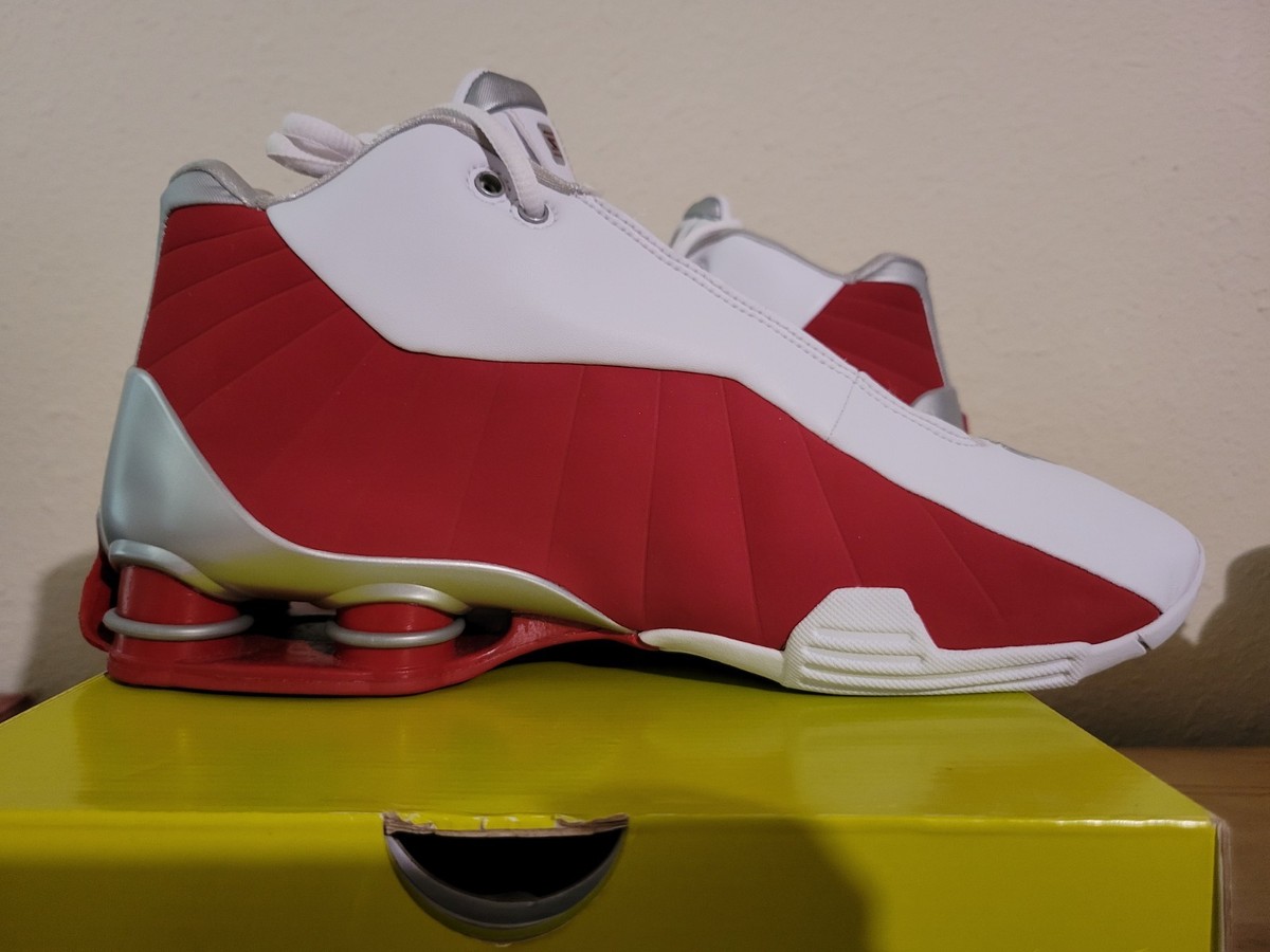 Nike Shox BB4 2019 Size 10 White Red VC Vince Carter Raptors | eBay
