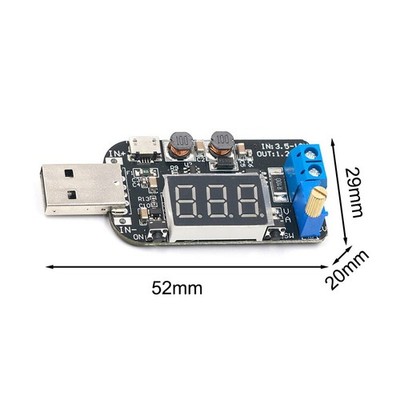 USB Powered Adjustable Power Module DC Boost 0,5V to 30V 2A for Bastler