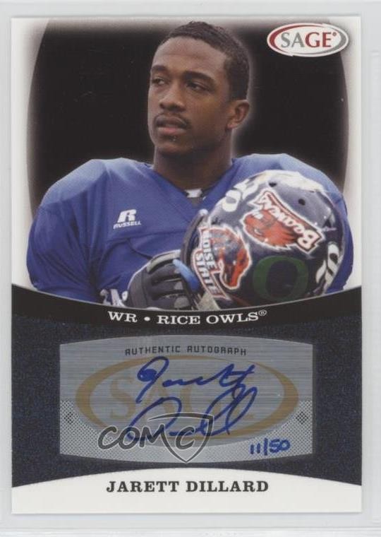 2009 SAGE Platinum 11/50 Jarett Dillard #A14 Rookie Auto RC 9b4