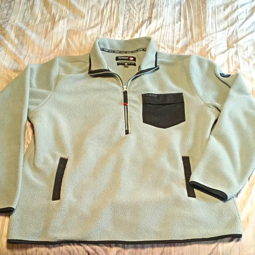 Canada Weather Gear Men's Gray/Black 1/4 Zip Stand-Up Collar Jacket 2XL