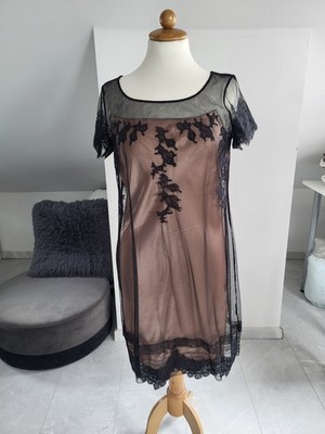 Liu Jo Kleid Schwarz/Nude mit Spitze & Tüll Gr.36
