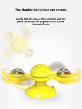 Cat Entertainment Set- Interactive Rotating Disk, Feather Teasers, Tumbler, Wind