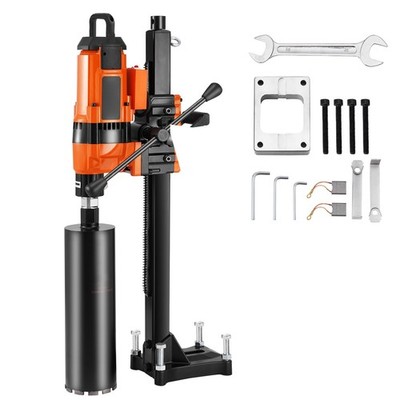 3500W Core Drill Rig 0.8-11.8in Dry Wet Concrete Brick With Stand & Bit