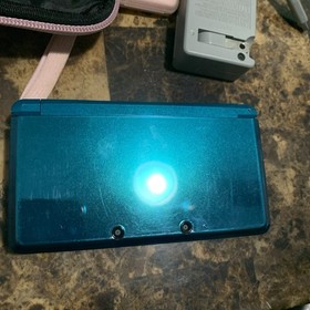 Nintendo 3DS Handheld System Aqua Blue 5 Games Charger 2GB Memory Card Case
