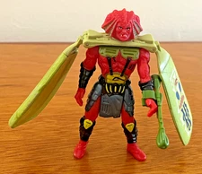 1995 GALLOB DRAGON FLY DREAD WING FIGURE with WEAPON - RED BODY GREEN WINGS