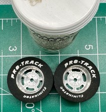 Pro-Track Aluminum Slot Drag Car Wheels/Tires - 1 1/16" Dia x .500 Wide N407H
