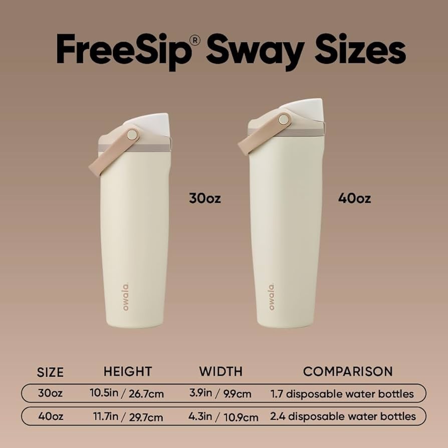Owala FreeSip Sway - Stainless Steel - 30 oz - Lightly Toasted | eBay