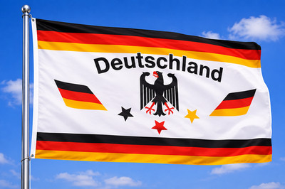 Deutschland Fahne Adler Sterne WM 2026 Fußball Flagge 90x150 cm Fan Neu OVP #D5