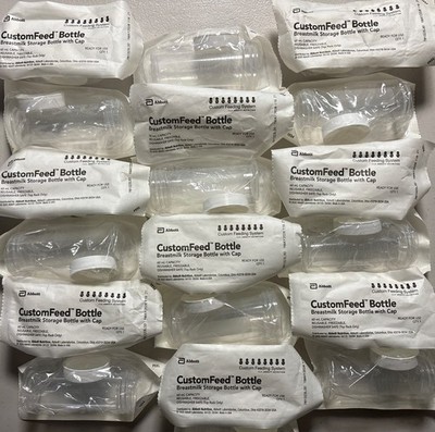 Abbott CustomFeed Bottles w/Cap Breastmilk Storage 60mL Reusable (Lot Of 19)