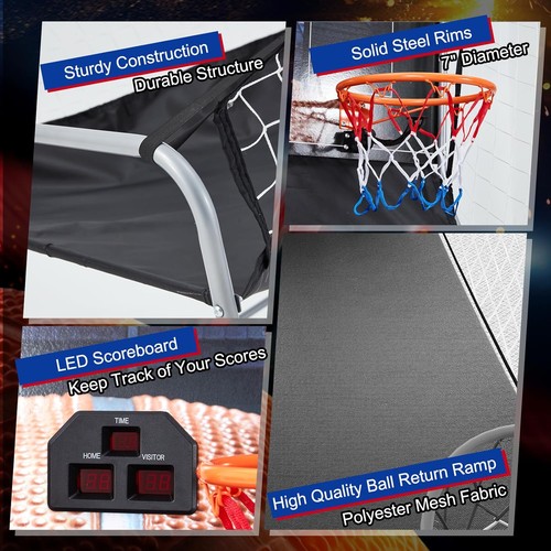 Arcade Basketball Game, Dual Shot Electronic Basketball Game with 8 Game Modes - Picture 7 of 9
