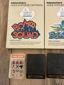 Intellivision Voice Synthesis Cartridges Bomb Squad B-17 Bomber Space Spartans