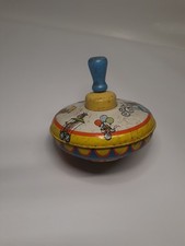 Ohio Art Vintage Metal Circus Train Themed Spinning Top Made in Bryan Ohio USA
