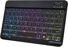 Backlit Bluetooth Keyboard for Ipad Rechargeable Slim Portable Wireless Keyboard