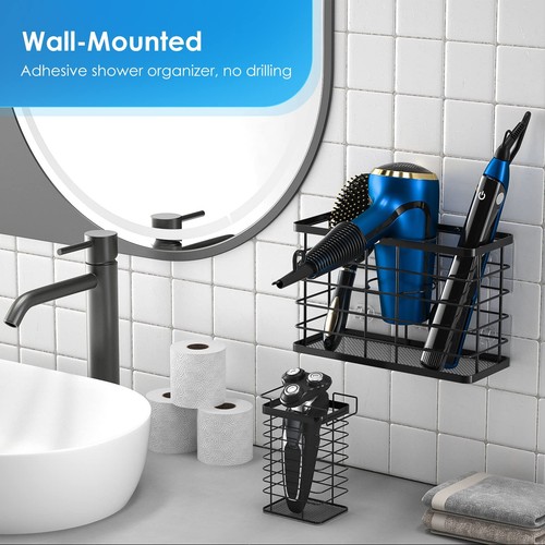 Hair Tool Organizer, Dryer Holder, 3 in 1 Blow Bathroom Organizer Wall Mounte... - Picture 5 of 7