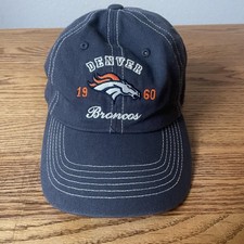 Denver Broncos Hat Cap Strap Back Womens Gray NFL Team Apparel Football Est 1960