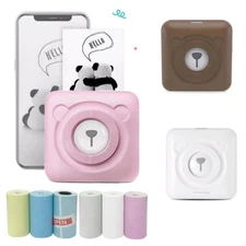 Mini Portable Bear Photo Printer Smart Wireless Bluetooth F Android/iOS +Paper