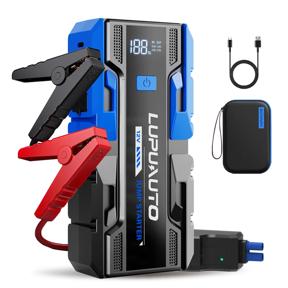 3000A Car Jump Starter Auto Battery Booster Charger Power Bank 12V Portable USB - Image 2 of 4
