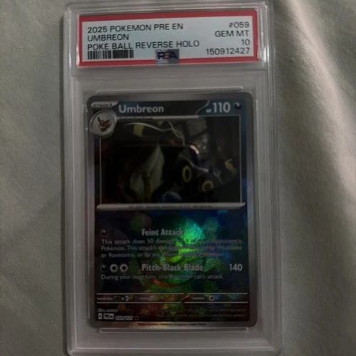 PSA 10 GEM Mint Umbreon 059/131 Textured Pokeball Holo - Pokémon PRE SV8.5