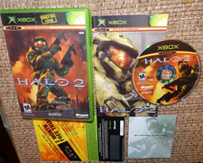 Halo 2 Xbox, 2004 CIB - 100 Complete Insert Manual - nr.mt Disc - Black Label